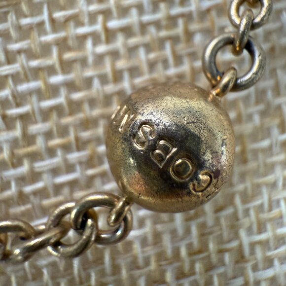 Marc Jacobs Goldtone Logo Disc Necklace With Chain Vintage - Picture 5 of 16